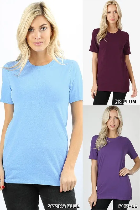 Active Basic Crew Neck Plus T-Shirts