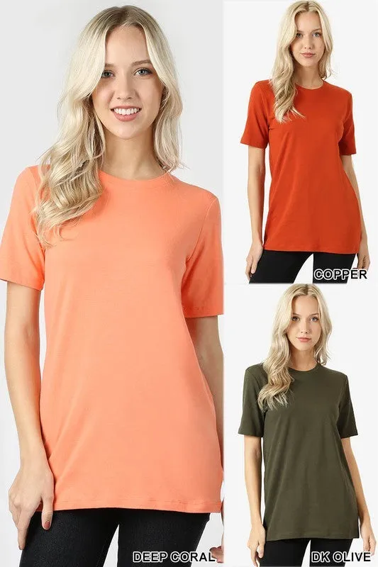Active Basic Crew Neck Plus T-Shirts