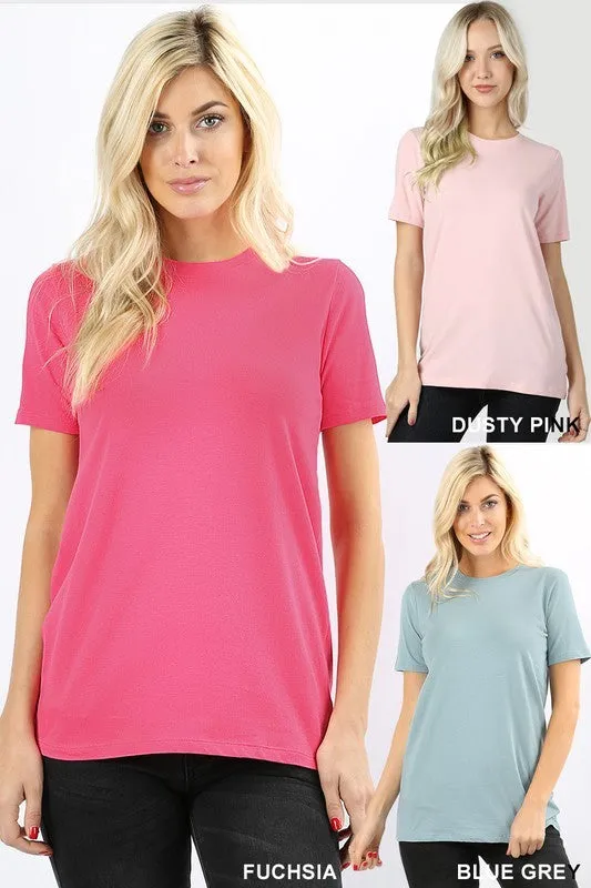 Active Basic Crew Neck Plus T-Shirts