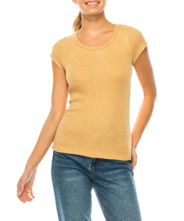 Bamboo Waffle Basic Top