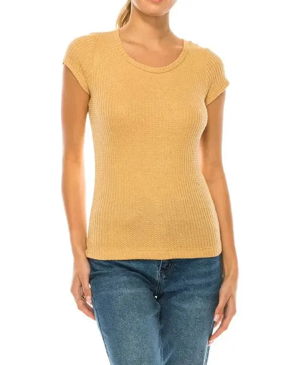 Bamboo Waffle Basic Top