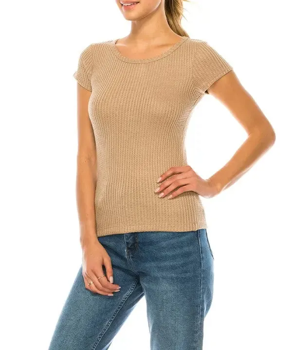 Bamboo Waffle Basic Top