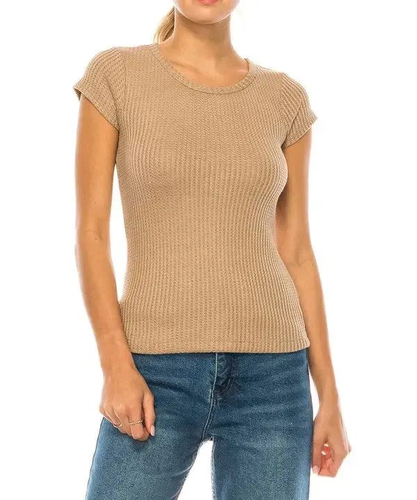 Bamboo Waffle Basic Top