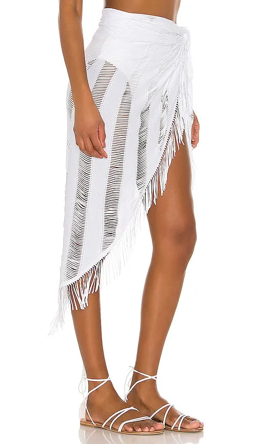 Beach Bunny Haute Summer Long Pareo in White