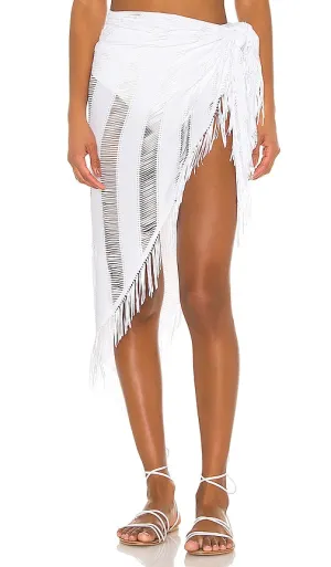 Beach Bunny Haute Summer Long Pareo in White