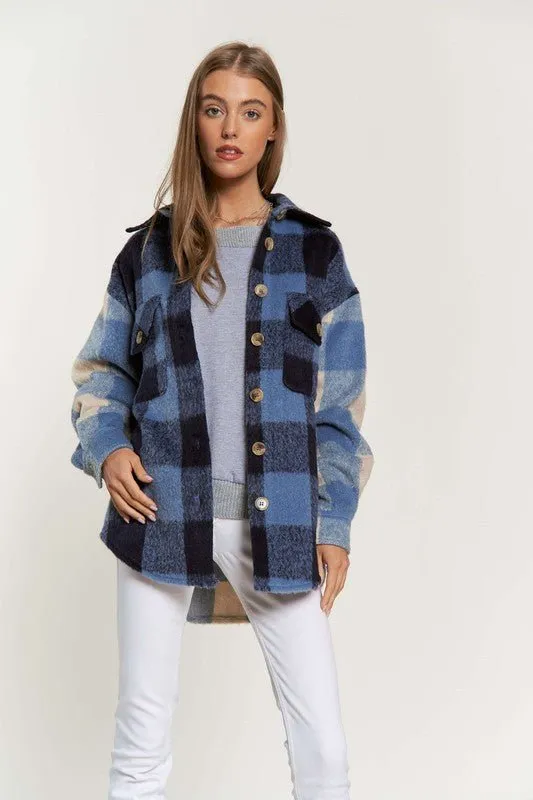 Blue Plaid Shacket