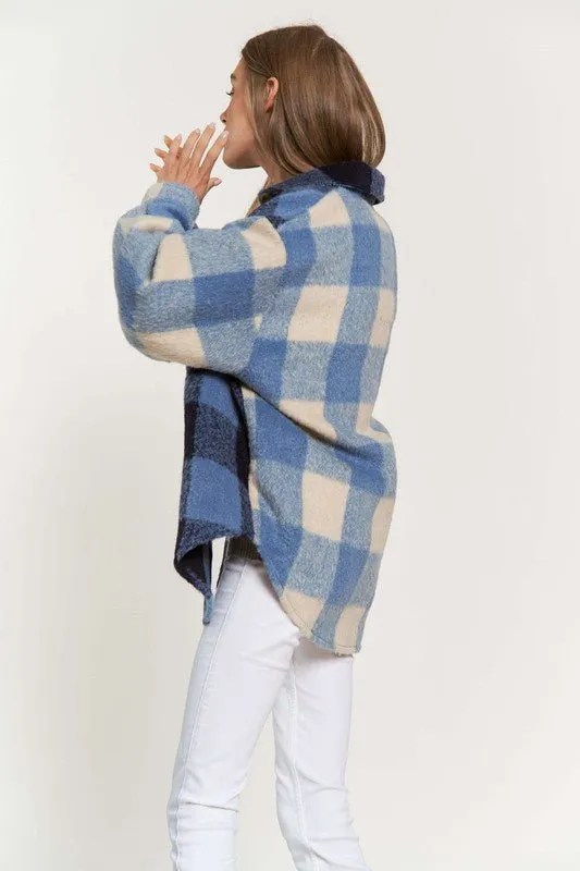 Blue Plaid Shacket
