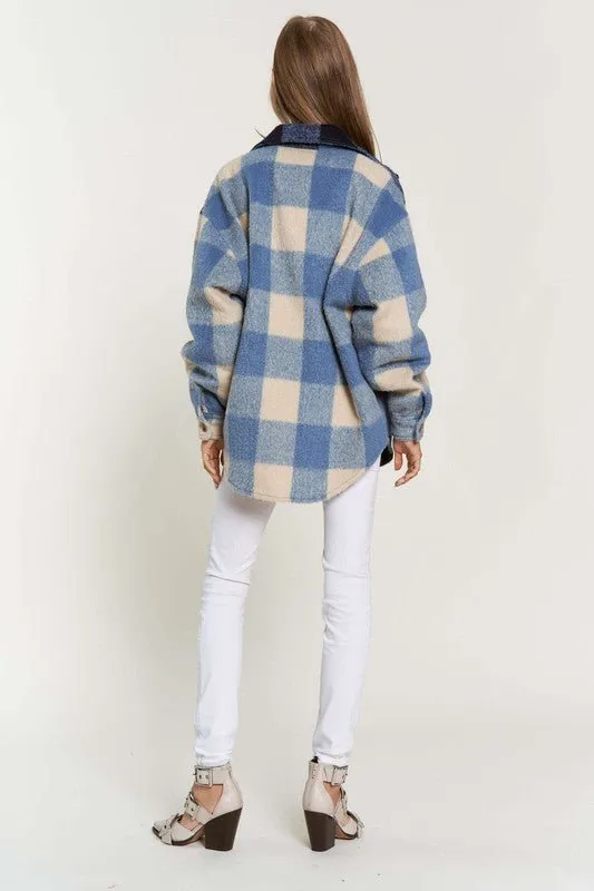 Blue Plaid Shacket
