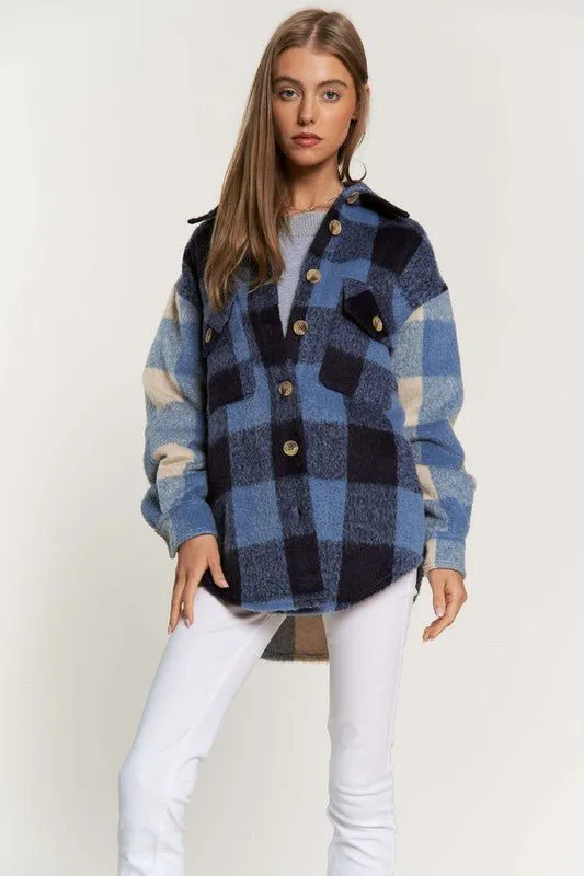 Blue Plaid Shacket