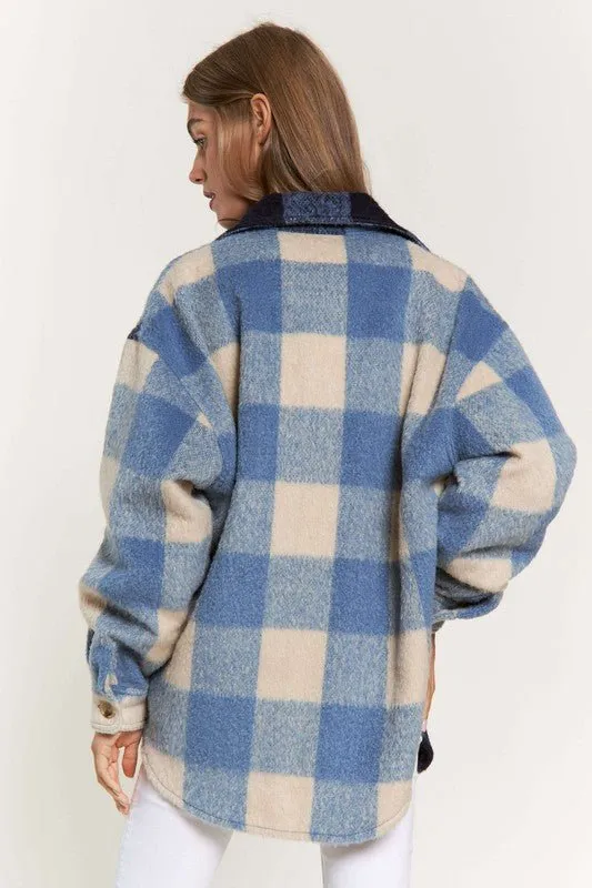 Blue Plaid Shacket