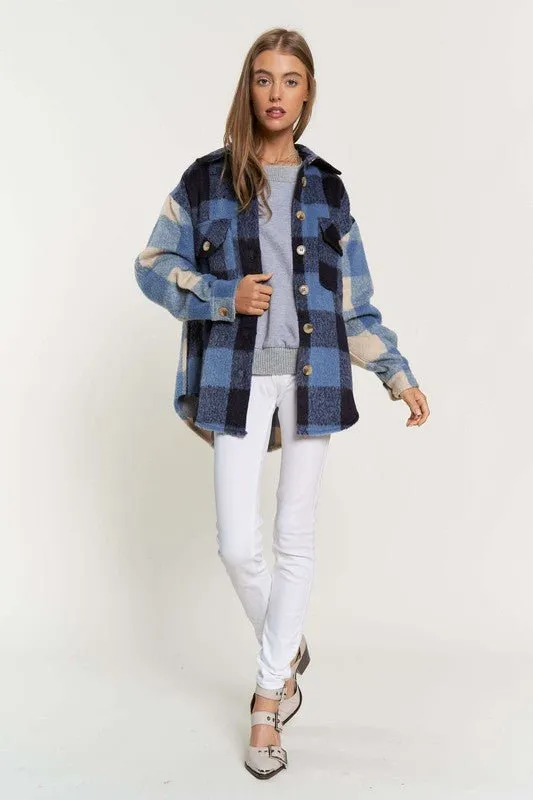 Blue Plaid Shacket