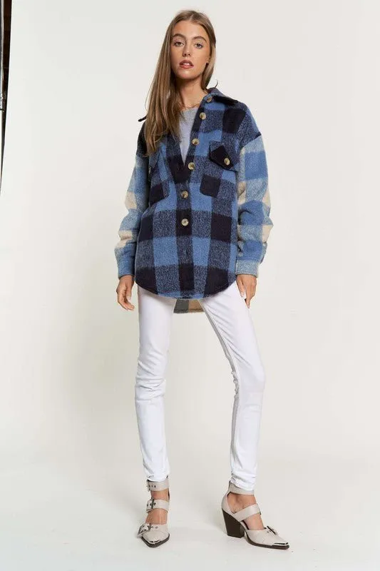 Blue Plaid Shacket