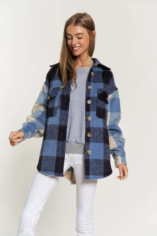 Blue Plaid Shacket