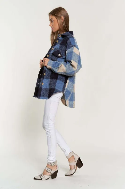 Blue Plaid Shacket