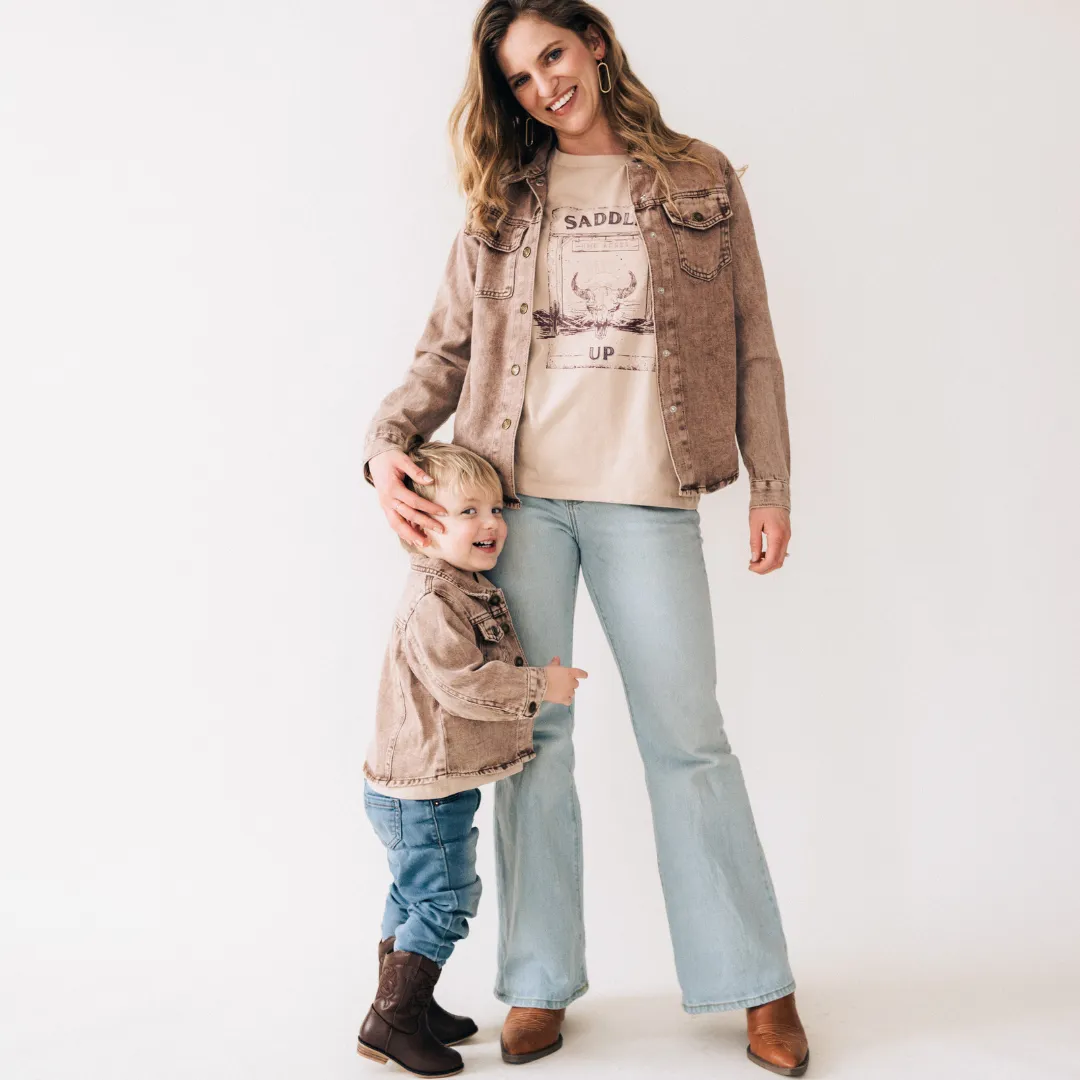 Brown Denim Jacket - Women