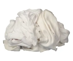 Buffalo Industries Recycled Industrial White T-Shirts Cloth Rags