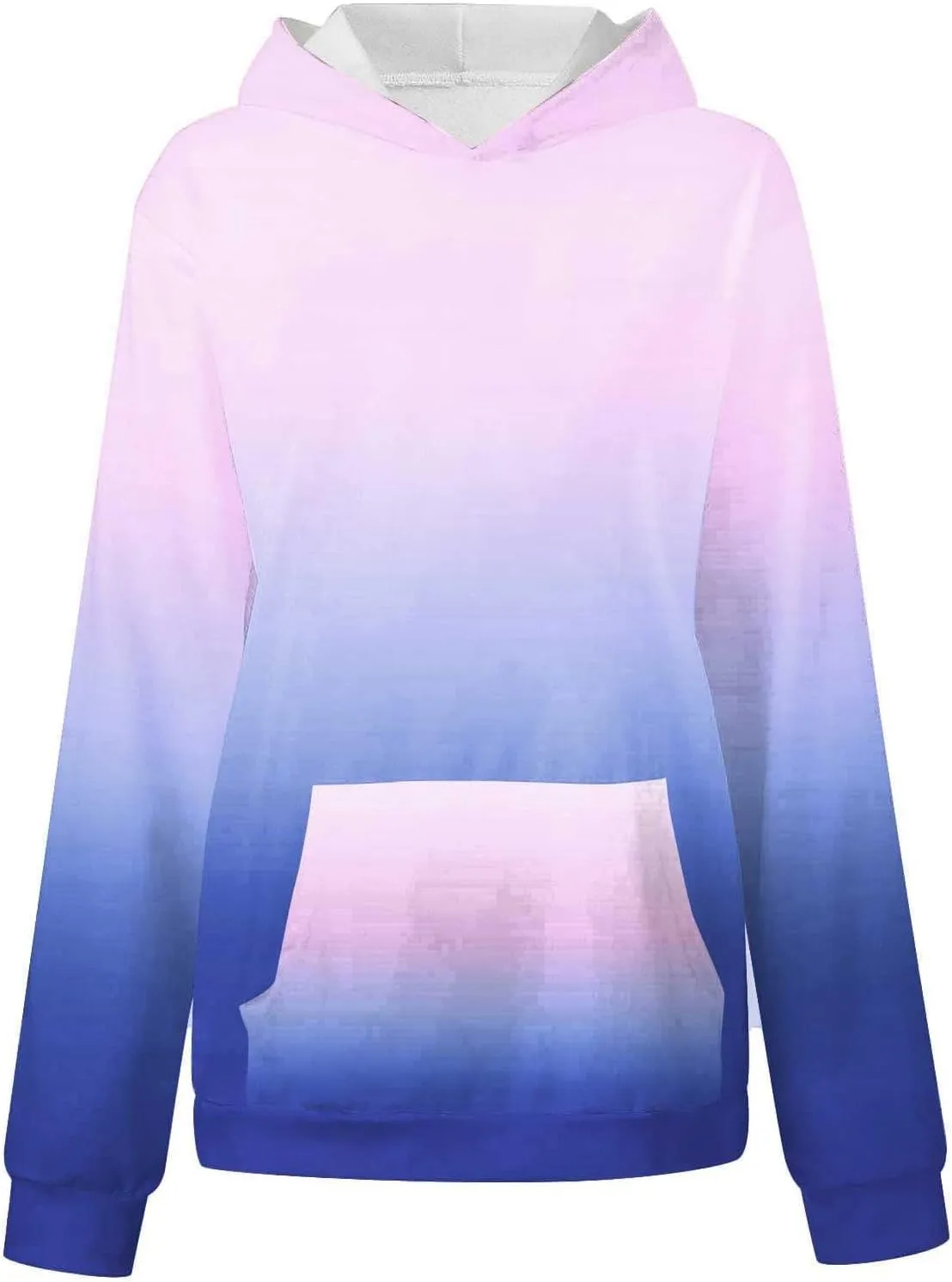 Cute Hoodies for Teen Girls Trendy Preppy Hooded Sweatshirts Oversized Long Sleeve Shirts Gradient Clothes for Girls