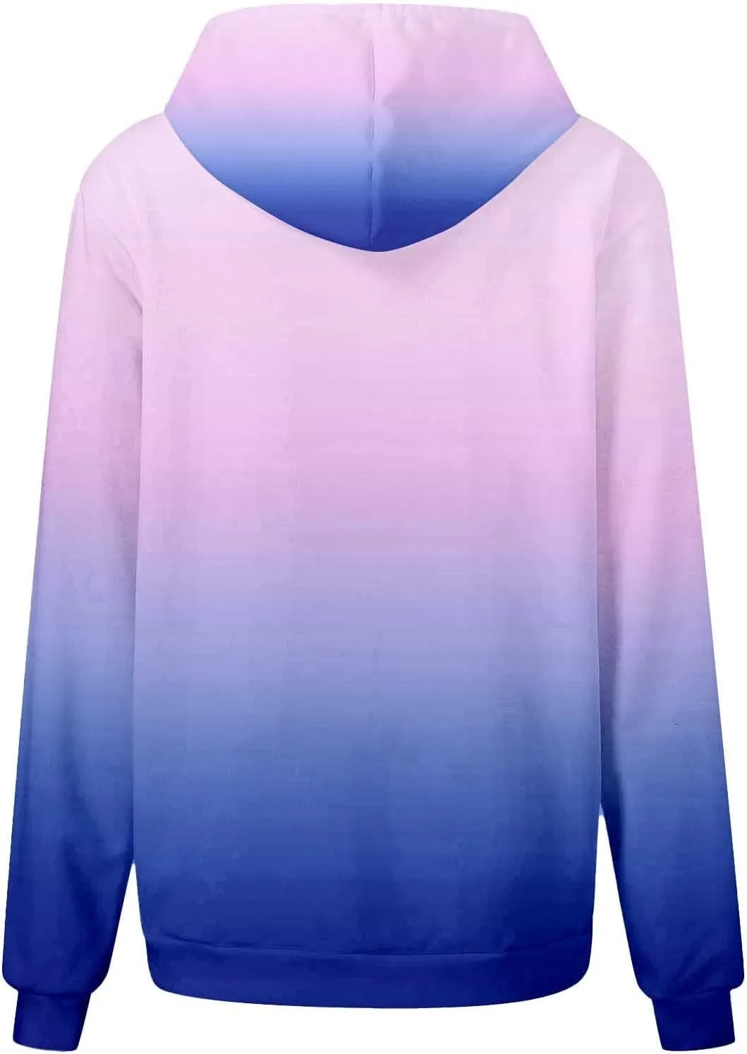 Cute Hoodies for Teen Girls Trendy Preppy Hooded Sweatshirts Oversized Long Sleeve Shirts Gradient Clothes for Girls