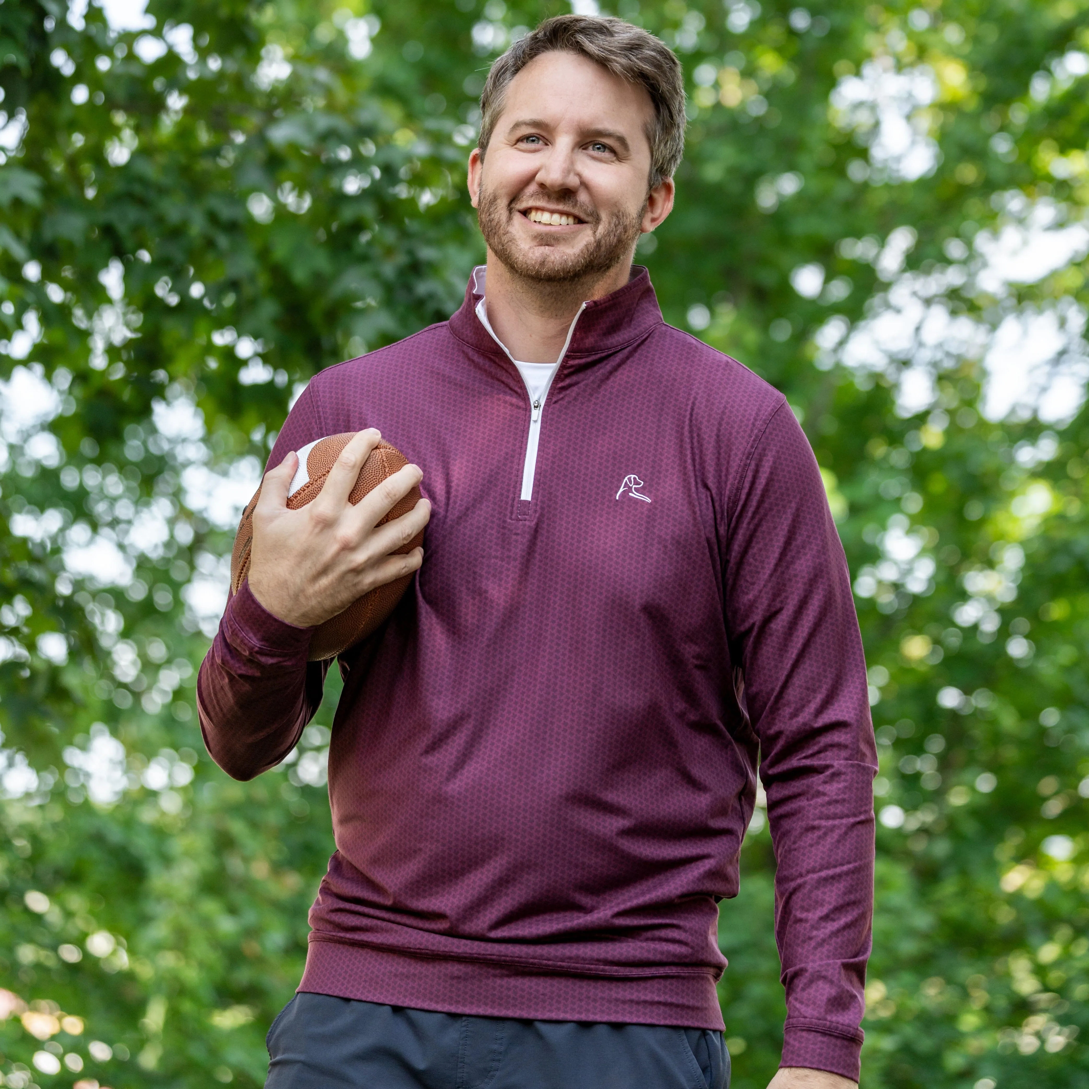 Don't Mess Performance Q-Zip | The Don't Mess - Maroon/Burgundy