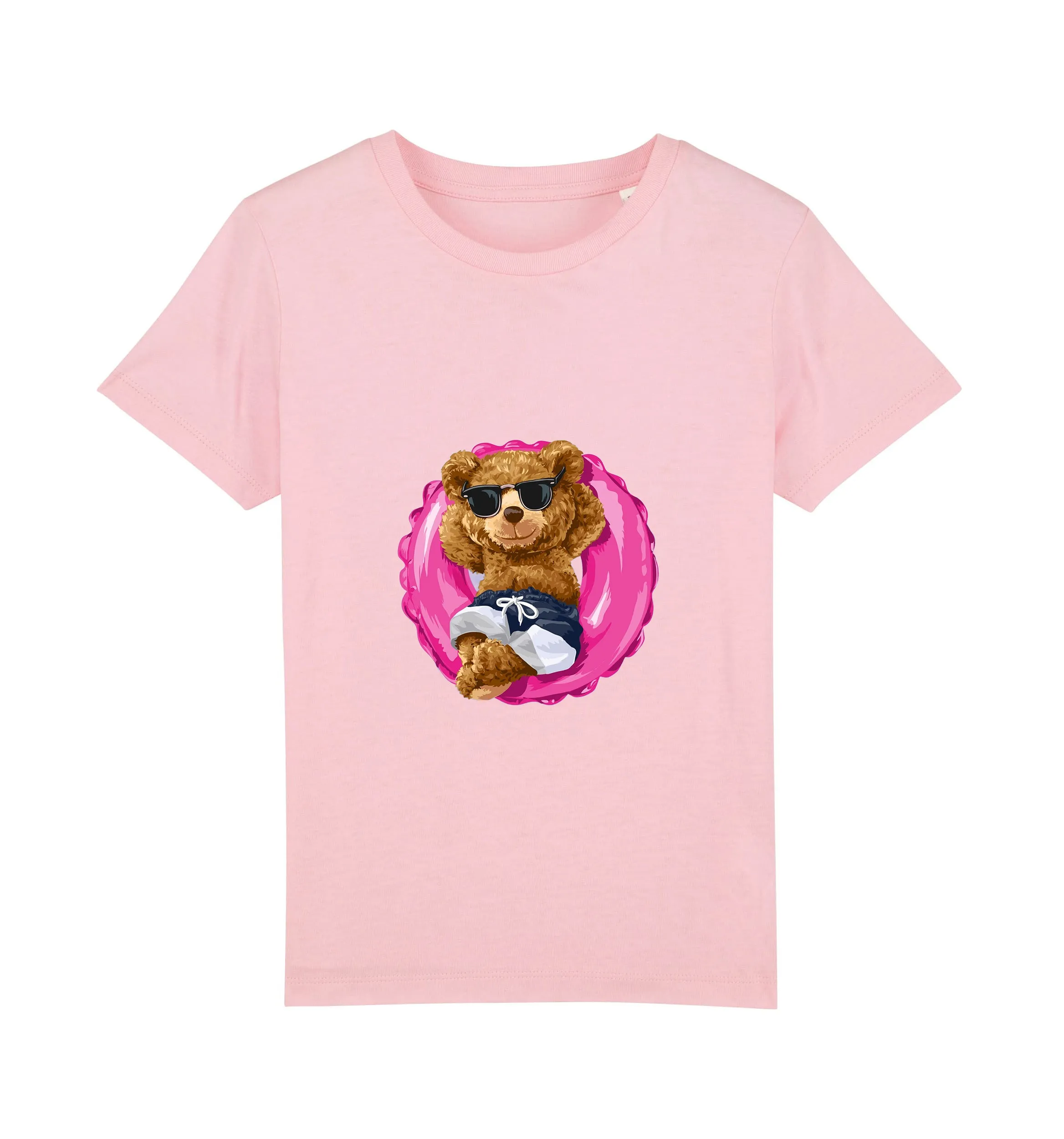 Eco-Friendly Swimming Bear Kids T-shirt