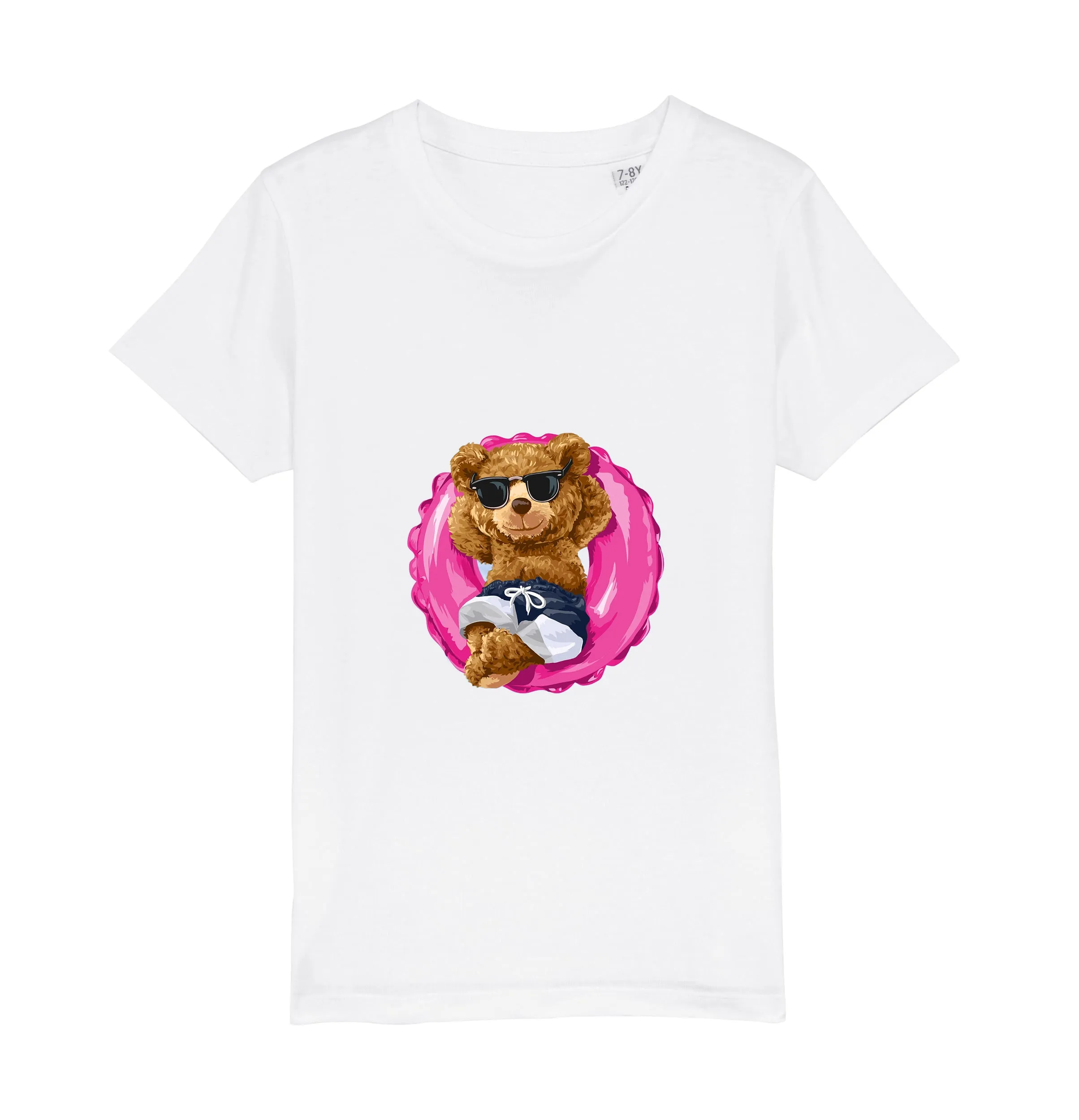 Eco-Friendly Swimming Bear Kids T-shirt