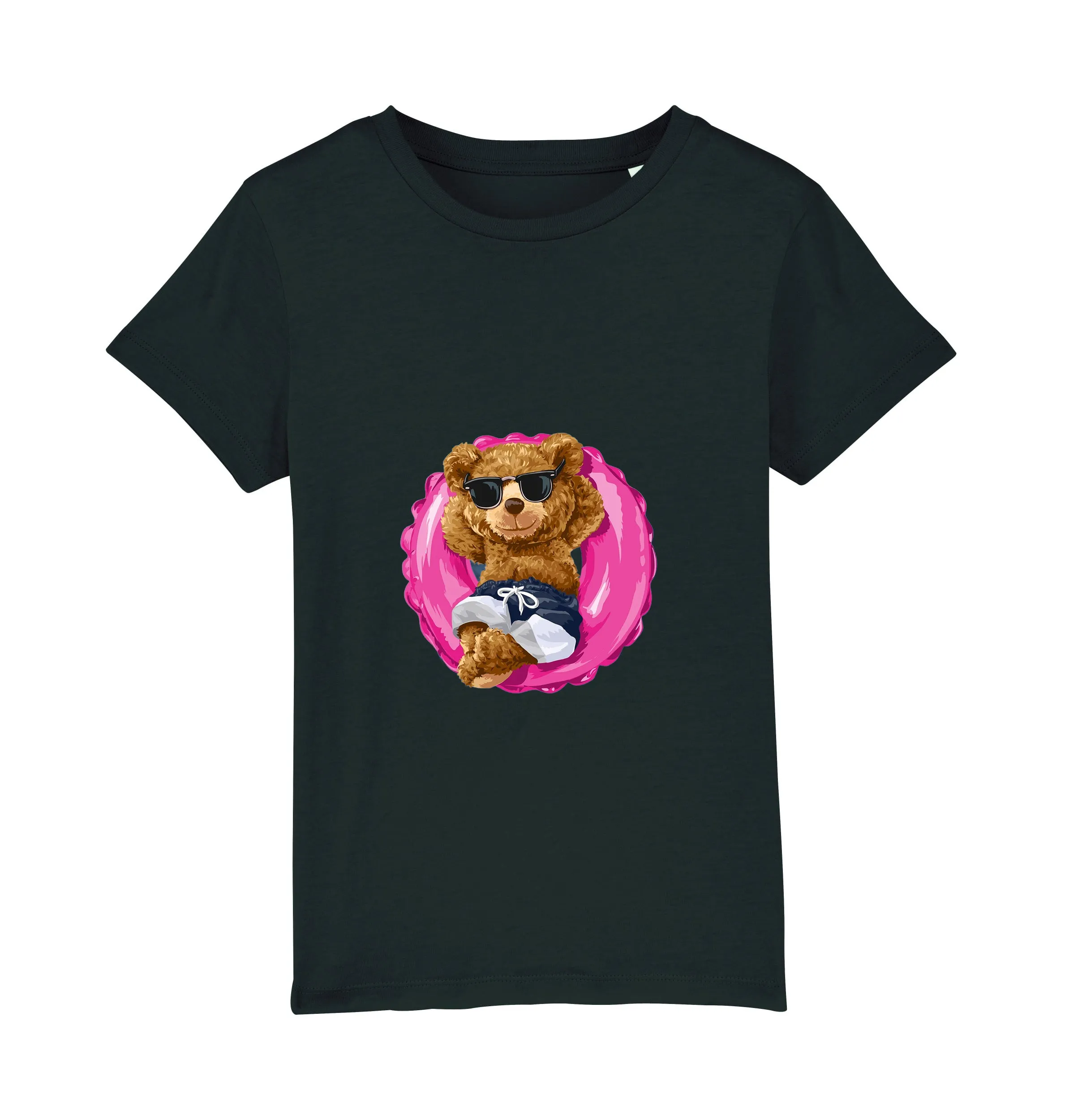 Eco-Friendly Swimming Bear Kids T-shirt