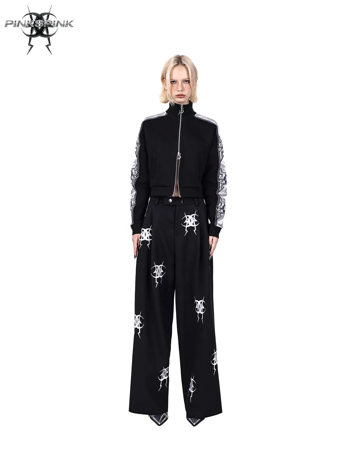 Embroidered Loose Casual Pants
