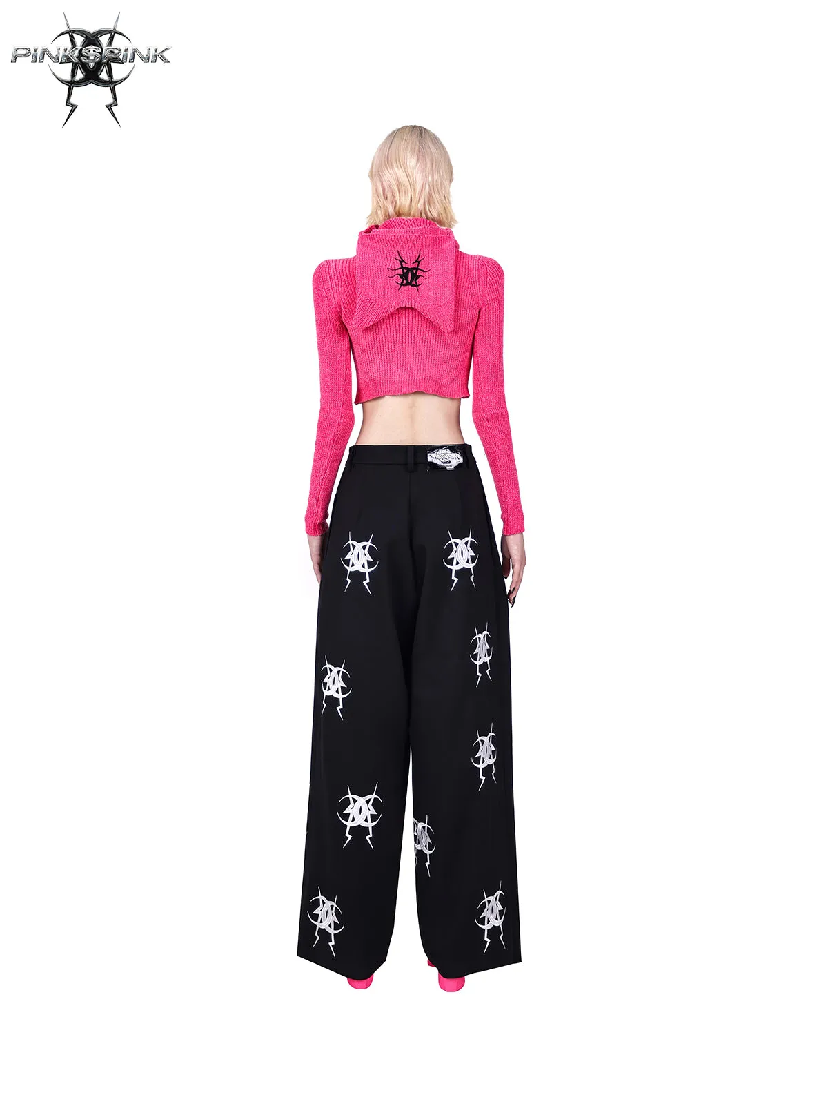 Embroidered Loose Casual Pants