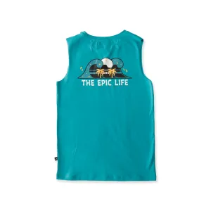 EPIC LIFE MUSCLE TEE - Seafoam