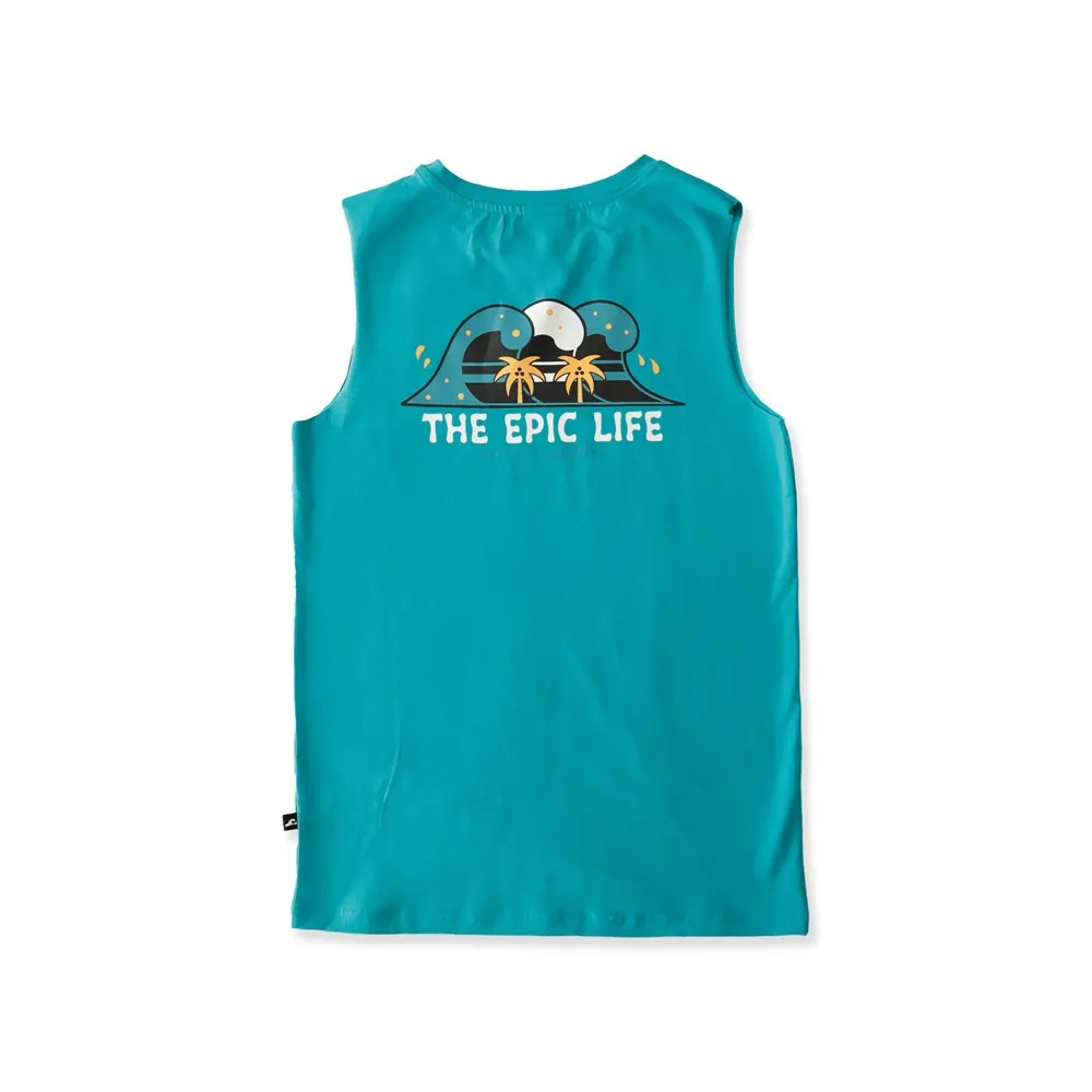 EPIC LIFE MUSCLE TEE - Seafoam