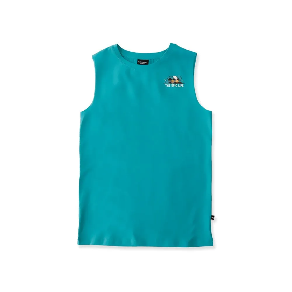 EPIC LIFE MUSCLE TEE - Seafoam