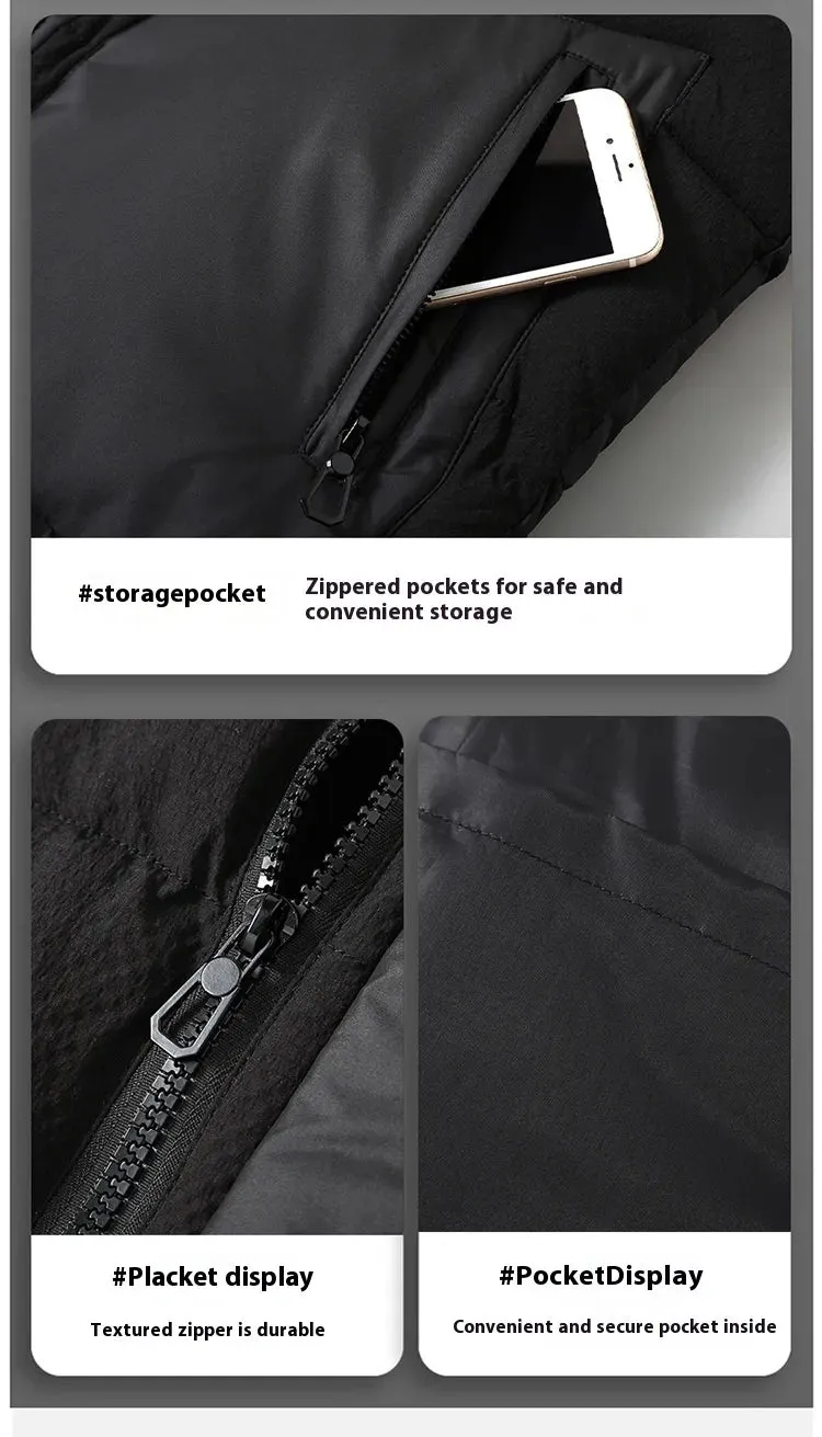 Fashion Trendy Men Cotton Vest Wholesale Winter Menswear New Disassembly Cap Men Cotton Waistcoat Outer Wear Vest Men