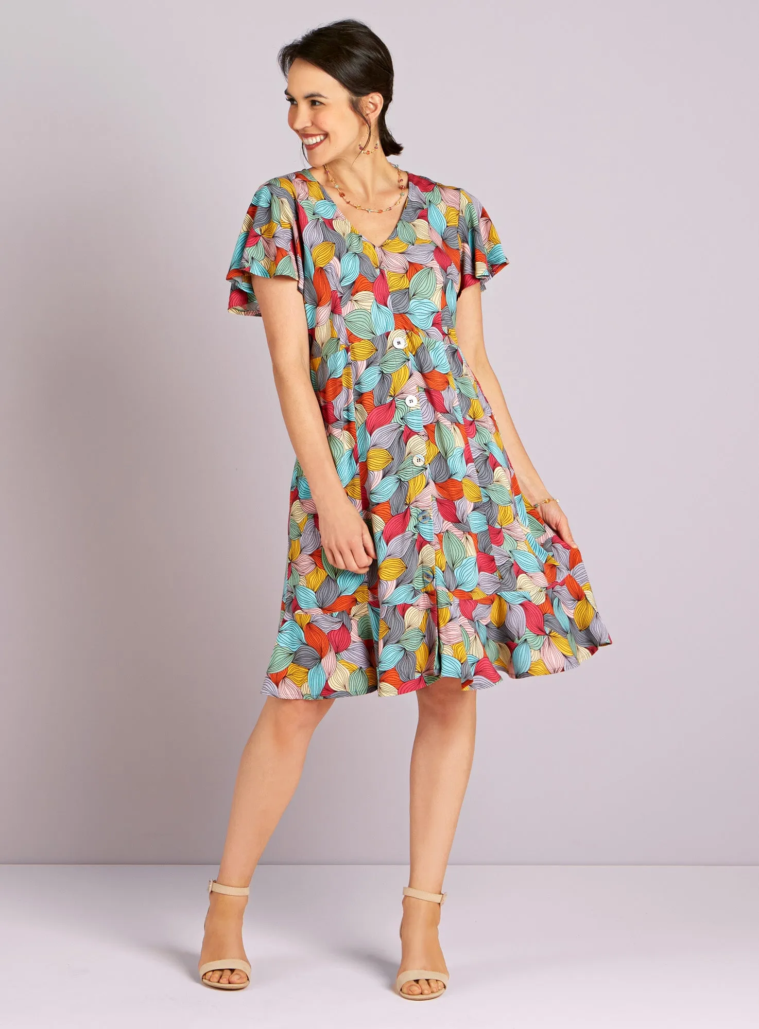 Flutter Leaves Dress FINAL SALE (No Returns)