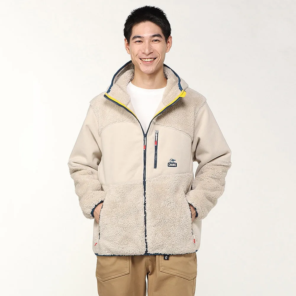 【FW24 秋冬・新品】Chums Men's Bonding Fleece Panel Parka CH04-1419 FW24 長袖抓毛有帽 外套 男裝 M'S