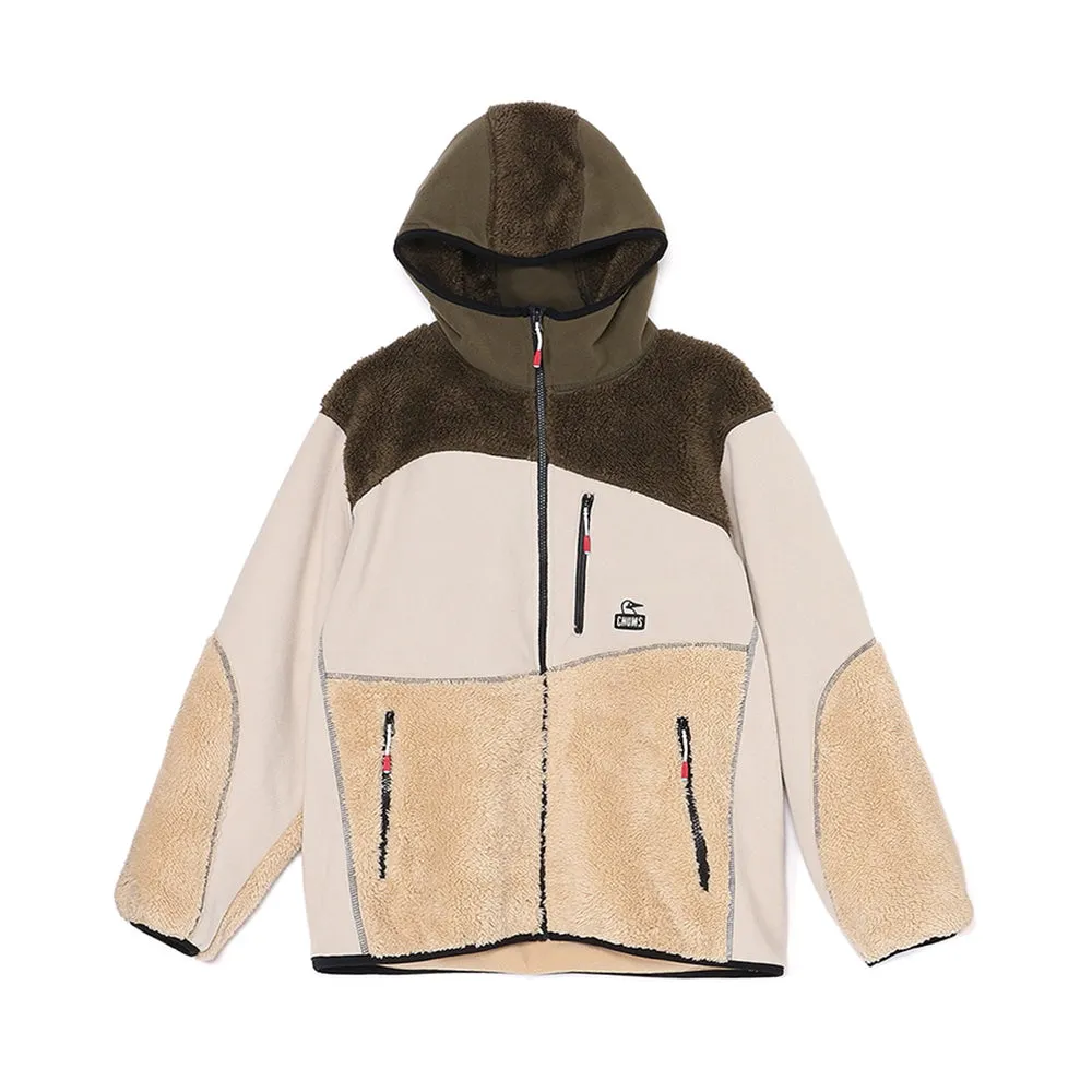 【FW24 秋冬・新品】Chums Men's Bonding Fleece Panel Parka CH04-1419 FW24 長袖抓毛有帽 外套 男裝 M'S