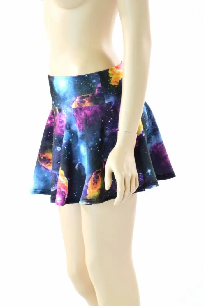 Galaxy Print Mini Skirt