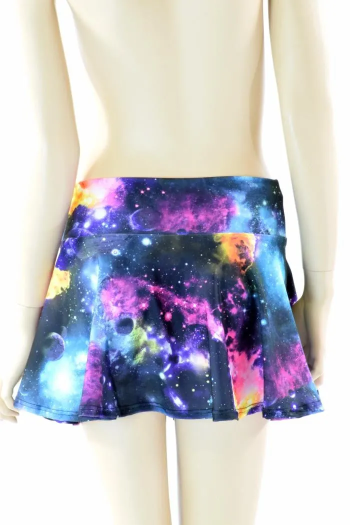 Galaxy Print Mini Skirt
