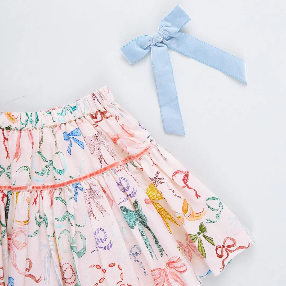 Girls Maribelle Skirt - Watercolor Bows