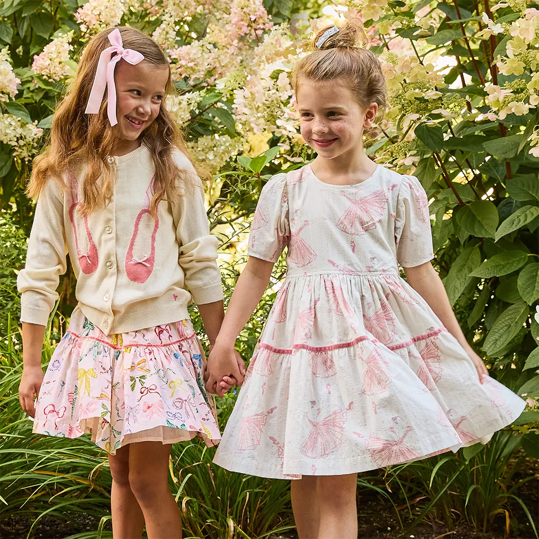 Girls Maribelle Skirt - Watercolor Bows