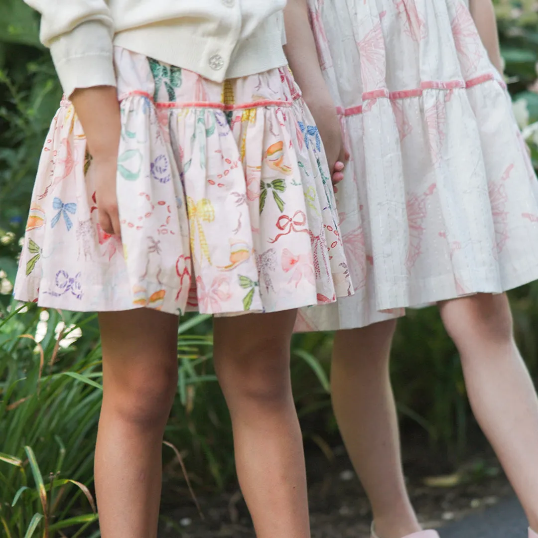 Girls Maribelle Skirt - Watercolor Bows