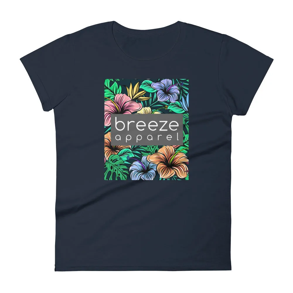 'Hibiscus' women's short-sleeved shirt