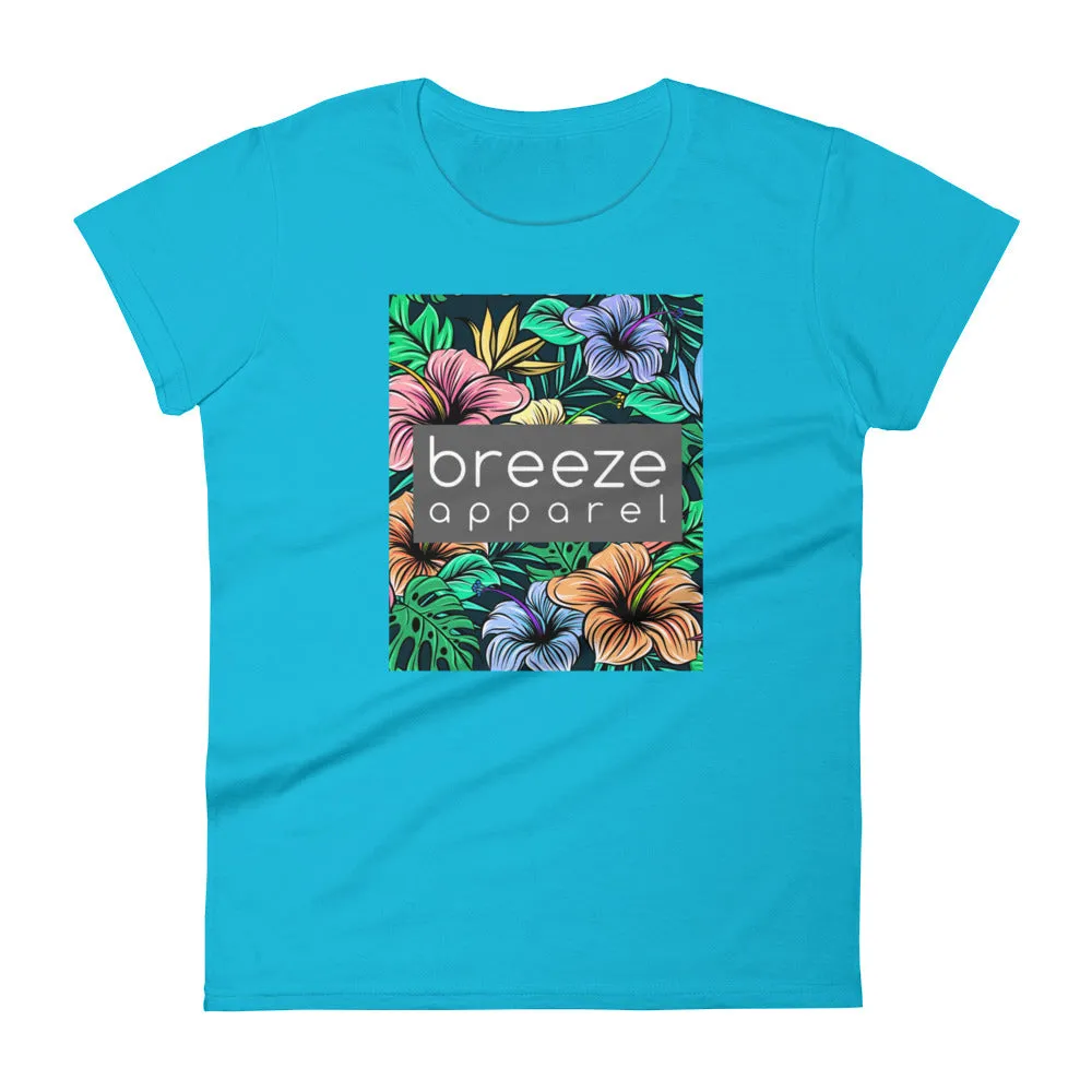 'Hibiscus' women's short-sleeved shirt