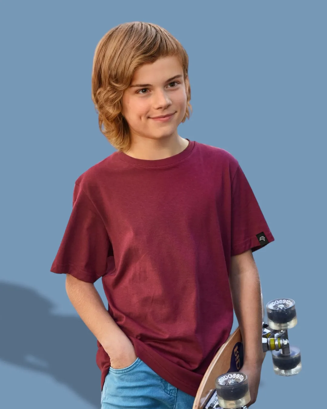 JAN 8008B ― Kinder/Jungen Bio-Baumwolle T-Shirt - Cobalt Blau
