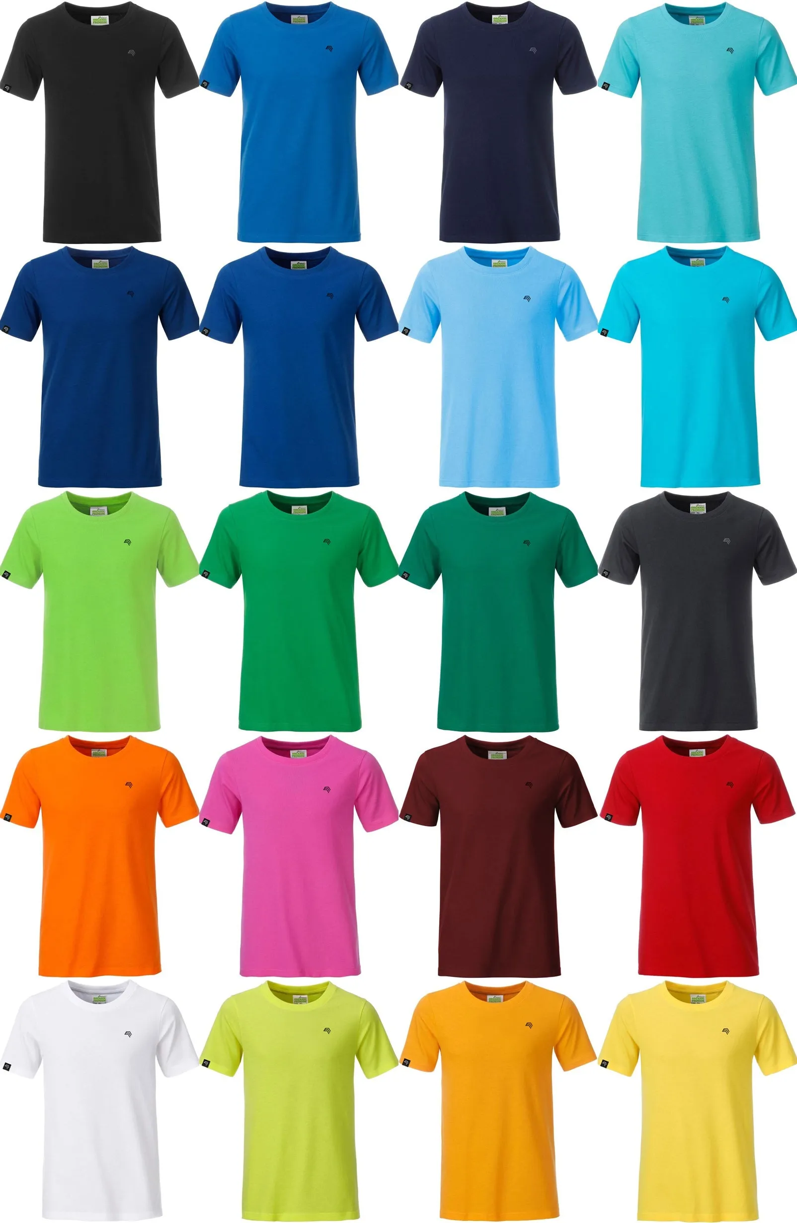 JAN 8008B ― Kinder/Jungen Bio-Baumwolle T-Shirt - Cobalt Blau