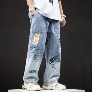 Loose straight leg slacks jeans