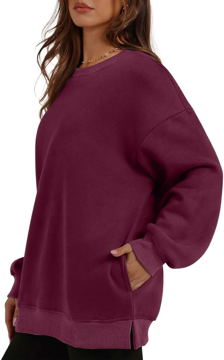 Oversized Sweatshirt for Women Long Sleeve Crewneck Hoodies 2024 Preppy Pullover Top Trendy Fall Outfits