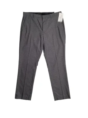 Perry Ellis Portfolio Mens Slim Fit Check Dress Charcoal 36 x 34