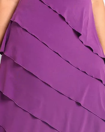 Rebdolls Women's Aria Ruffle Maxi Bodycon Skirt | Purple