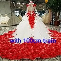 Red Patterns of Lace A-line High Neck Formal Evening Dress