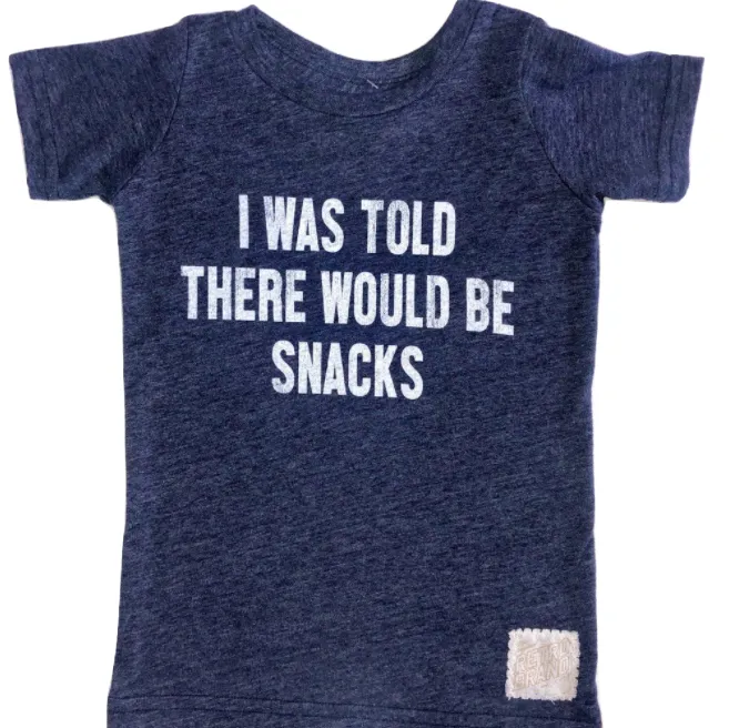 Retro Brand - I Was Told There'd Be Snacks Tee in Navy